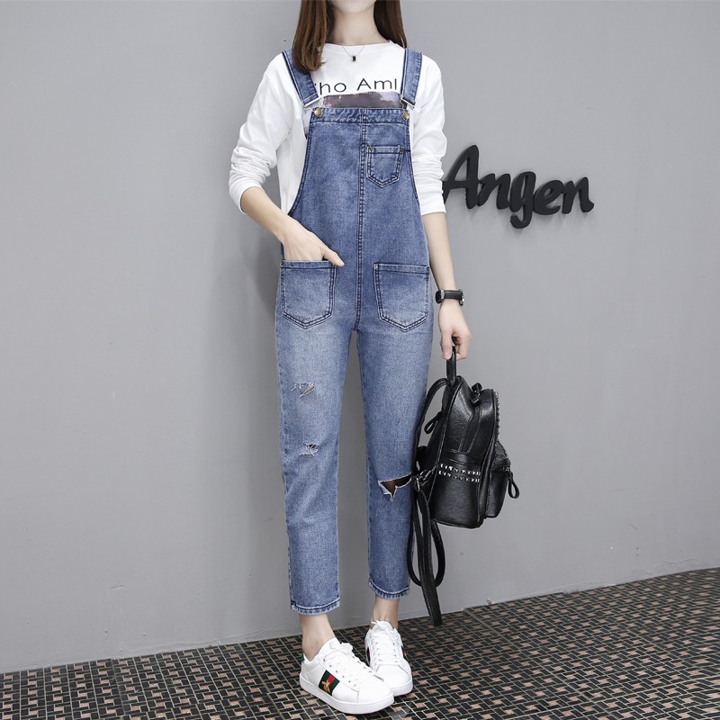 ชุดเอี้ยมยีนส์ สไตล์กางเกง ขายาว QUILLA Denim-Jumpsuit Sling-Jeans ขายดี ขายส่ง ถูก ชุด รีวิว jumpsuit471