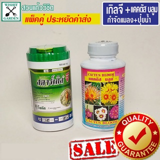 สตาร์ เกิลจี 250กรัม +แคคตัสบลูม 250ซีซี เซ็ทคู่สุดคุ้ม ราคาประหยัด ปุ๋ยน้ำและยากำจัดแมลงทำลายรากดูดซึมทั้งต้น