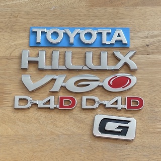 โลโก้ TOYOTA HILUX VIGO D4D G (จำนวน 6 ชิ้น)