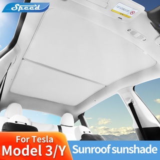 Tesla อุปกรณ์เสริมFor Tesla 20162022 Model 3 Model Y Segmented Sunroof SunShade Blind Shade Covers Decorative Interior C