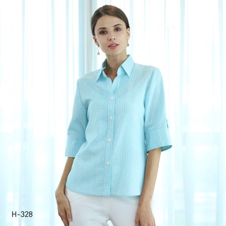 MIKIKO Shirt MI-H328 โคโม่ปริ้นท์ แขนยาว IGPU17-SL5