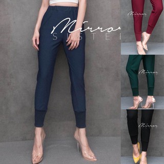 Mirror กางเกงRiding pant ปลายขาจัมพ์ แพทเทรินเก๋ ใส่แล้วทรงสวยเว่อออร์ ช่วงเอวยืดได้ฟรีไซส์