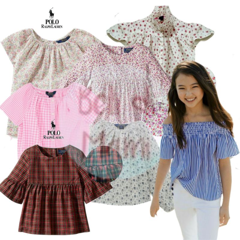 Polo R*lph Lauren - เสื้อเชิ้ตเด็กผู้หญิง | ขนาด 3, 4, 5, 6, 7 ปี