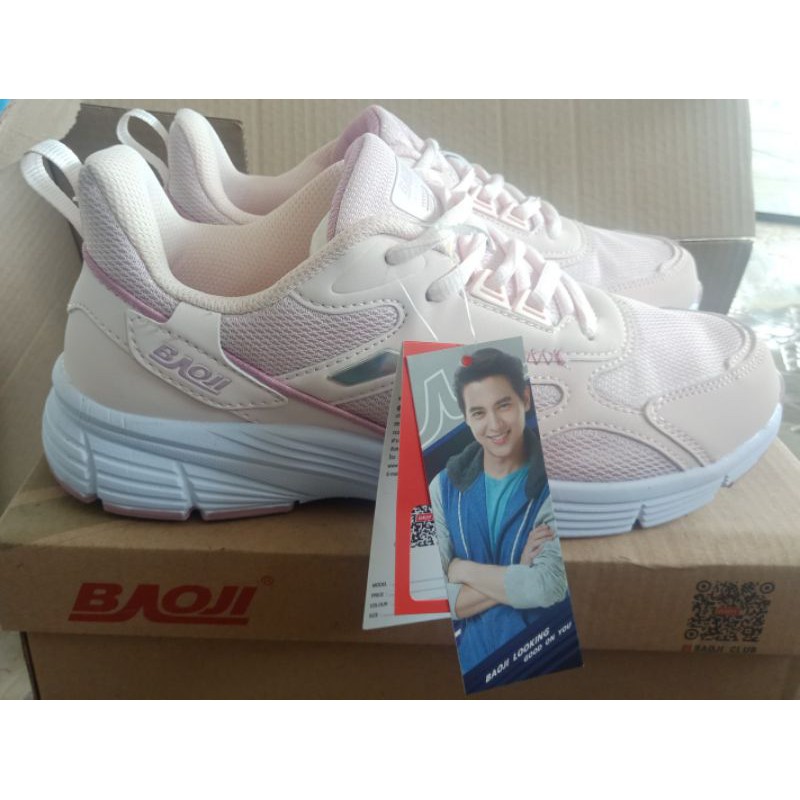 รองเท้าผ้าใบBAOJI รุ่นBJW637 สีชมพูเบอร์40 แท้100%(จัดส่งKerry Express)