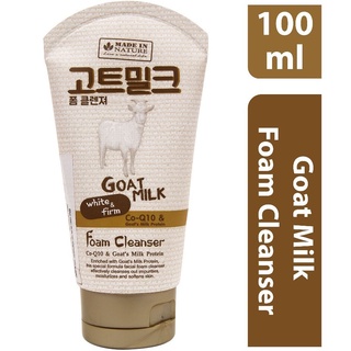 โฟมนมแพะ 🍑 Made In Nature Goat Milk Foam Cleanser 100ml.