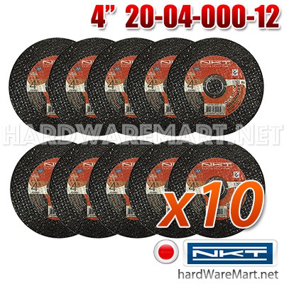 NKT ใบตัดเหล็ก 4" บาง 1.2mm  20-04-000-12 (10ชิ้น)  เอ็นเคที แท้100%