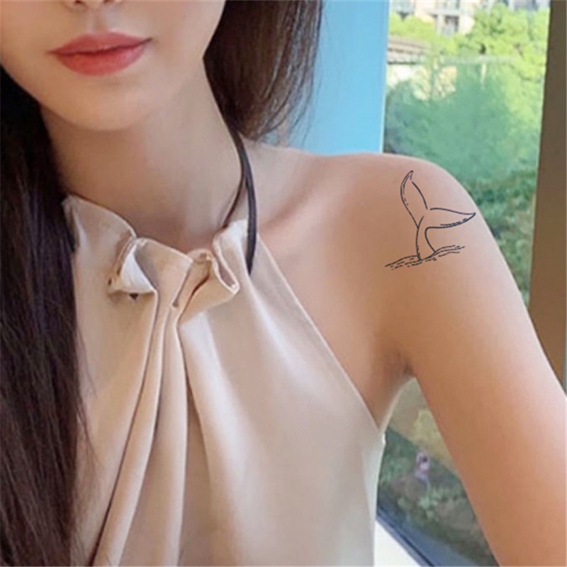 【Magic Tattoo】สติกเกอร์รอยสักชั่วคราว ลายผีเสื้อ งู หางนางเงือก ไดโนเสาร์ เสือ กันน้ํา ติดทนนาน 15 วัน