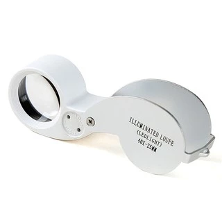 แว่นขยายส่องเครื่องประดับ jewelers loupe 40x25 มม. 2 led