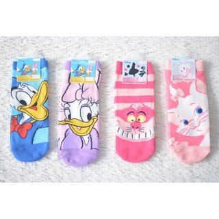 (( พร้อมส่ง )) ถุงเท้า โดนัลด์ดั๊ก Donald Duck, เดซี่ดั๊ก Daisy Duck, แมวมารี, แมวเชสเชียร์ จาก Seria ญี่ปุ่น