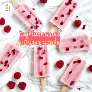 Wel-B Freeze-dried Strawberry Diced 10x10mm 100g (เวลบีสตรอเบอรี่กรอบหั่นเต๋า 10x10mm 100กรัม)