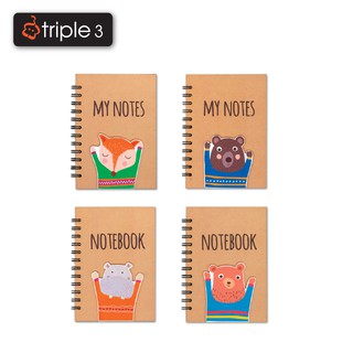 Triple3 สมุด PATCHWOOD AniMyNote 1 เล่ม