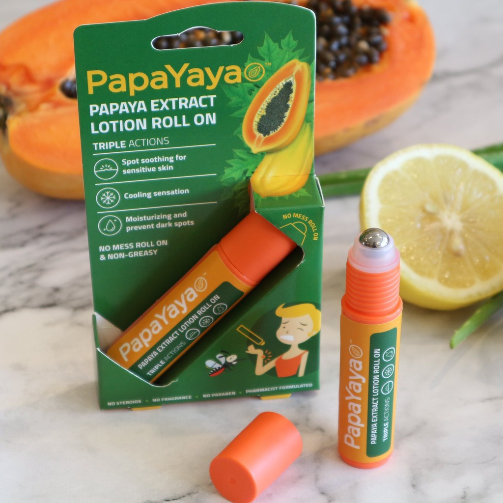 พาพายาย่า PapaYaya โรลออนทาตุ่มยุงกัด Papaya Extract Lotion Roll On  ปาปายาย่า โรลออน