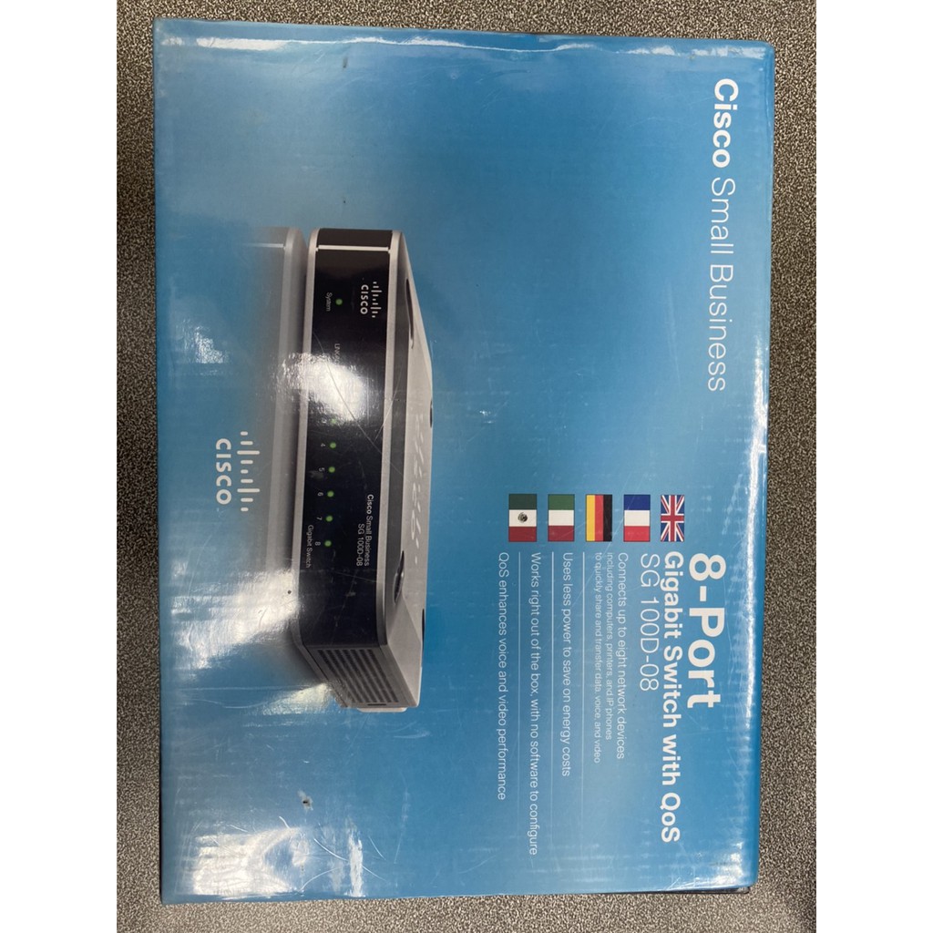 SW CISCO SMALL BUSINESS 8-PORT GIGABIT WITH QOS (SG100D-08)