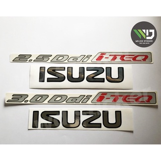 สติกเกอร์ 2.5 / 3.0 Ddi i-TEQ สำหรับ ISUZU **1 ชุด มี 2 ชิ้น**  **หากมีข้อสงสัยทักแชทก่อนสั่งซื้อสินค้า**