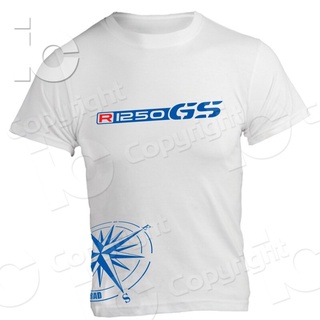 T-shirt  เสื้อยืด ระบายอากาศ แบบแห้งเร็ว สีขาว สําหรับรถจักรยานยนต์ Bmw รุ่น R1250 Gs MotorradS-5XL