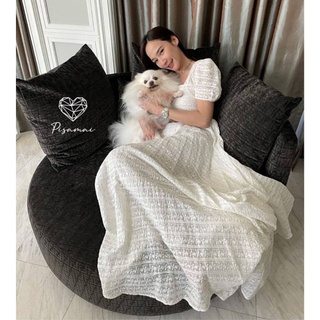 👰 เดรสฉลุลูกไม้สีขาวตัวยาว 👰 pisamai