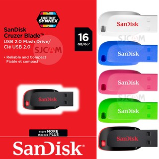 SanDisk Flash Drive CRUZER BLADE USB 2.0 16GB Black (SDCZ50_016G_B35) แฟลชไดร์ฟ อุปกรณ์จัดเก็บข้อมูล คอมพิวเตอร์ PC Mac