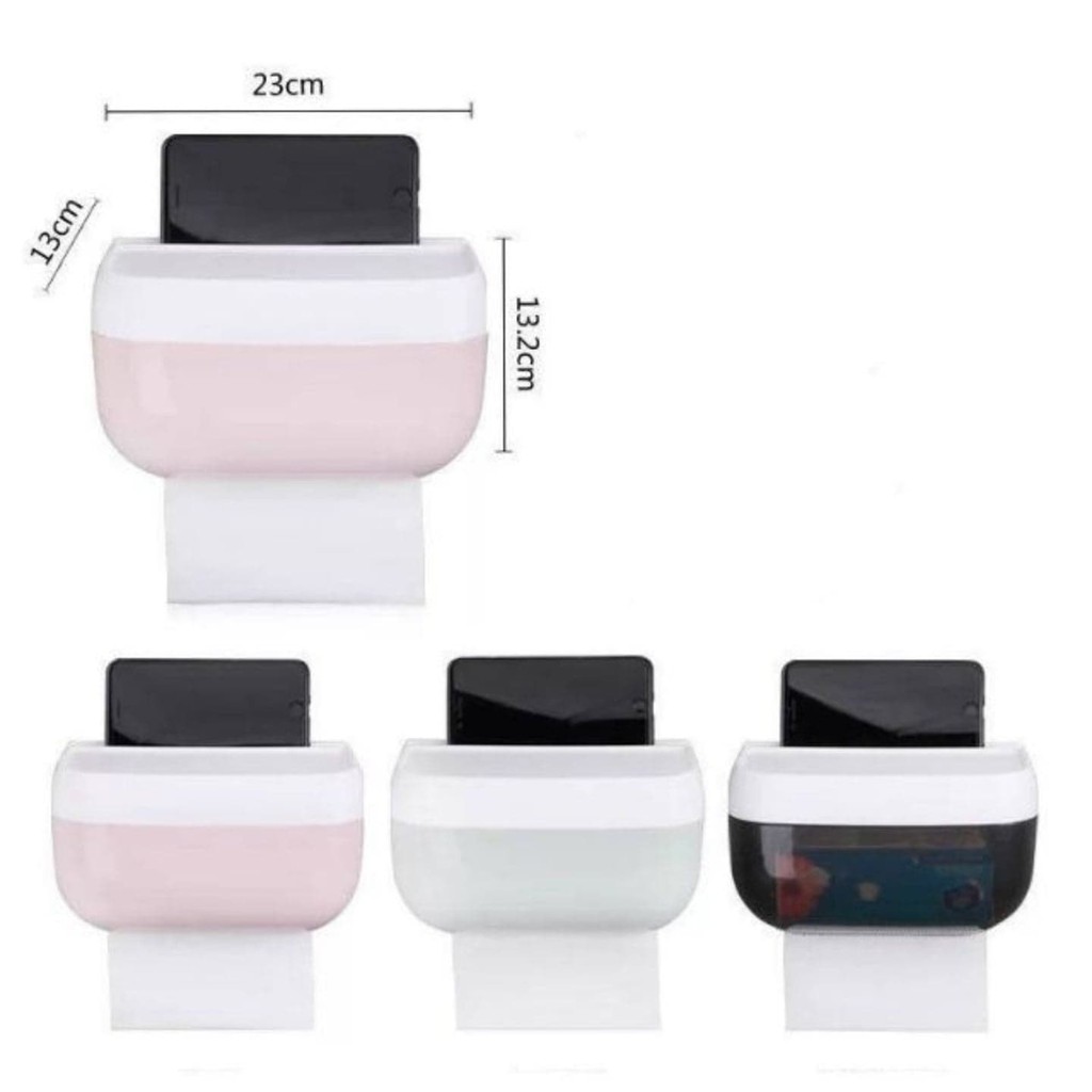 Niran123 มีให้เลือก 3 สี กล่องใส่ทิชชู่ กันน้ำ กล่องใส่กระดาษทิชชู่  พร้อมที่วางของด้านบน