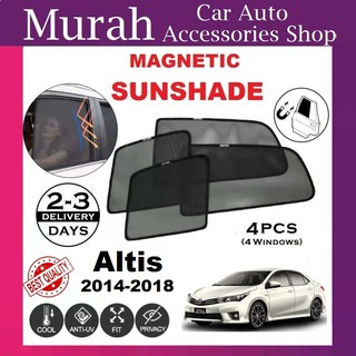 ม่านบังแดดแม่เหล็ก Toyota Altis 2014-2018 【4 ชิ้น】