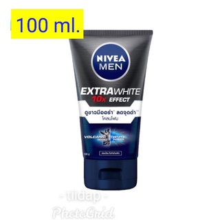 นีเวีย เมน เอ็กซ์ตร้า ไวท์ มัด โฟม 100 กรัม NIVEA Men Extra White Mud Foam 100 g.