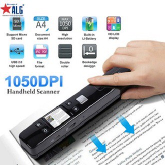 เครื่องสแกนเอกสารแบบพกพา Handheld Portable A4 Book Document Photo Scanner 300DPI, 600DPI,900DPI PDF/