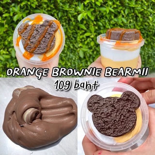 สไลม์ DIY บราวนีหมีส้ม Orange Brownie Bearmii