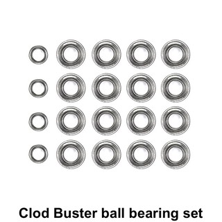 Clod Buster metal sealed ball bearing set ชุดลูกปืนแบริ่งซีลเหล็กสำหรับชุดคิท TAMIYA Clod Buster และ Bull Head