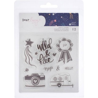 Clear Stamp เคลียร์แสตมป์ ตัวปั้มใส Dear Lizzy Star Gazer ขนาด 4x4 นิ้ว