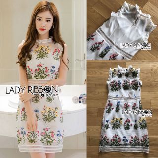 Lady Ribbons Made 🎀 Lady Gabby Flower Embroidered Ruffle Dress