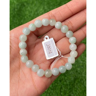 J0016 หยก พม่า แท้ Jade กำไล ประคำหยก (Jadeite Beads Bracelet) พม่า (Myanmar)