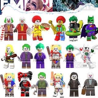 ของเล่นตัวต่อฟิกเกอร์ Joker Harleen Quinzel Batman DC Super Heroes ขนาดเล็ก