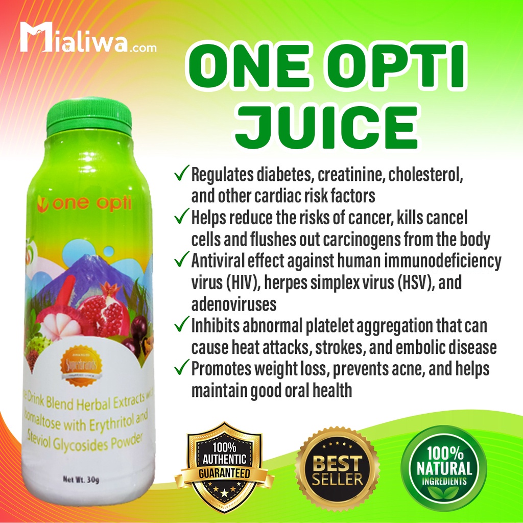 One Opti Juice 15 in 1 Mix Superfoods Drink, Natural Herbal Organic Food Supplements