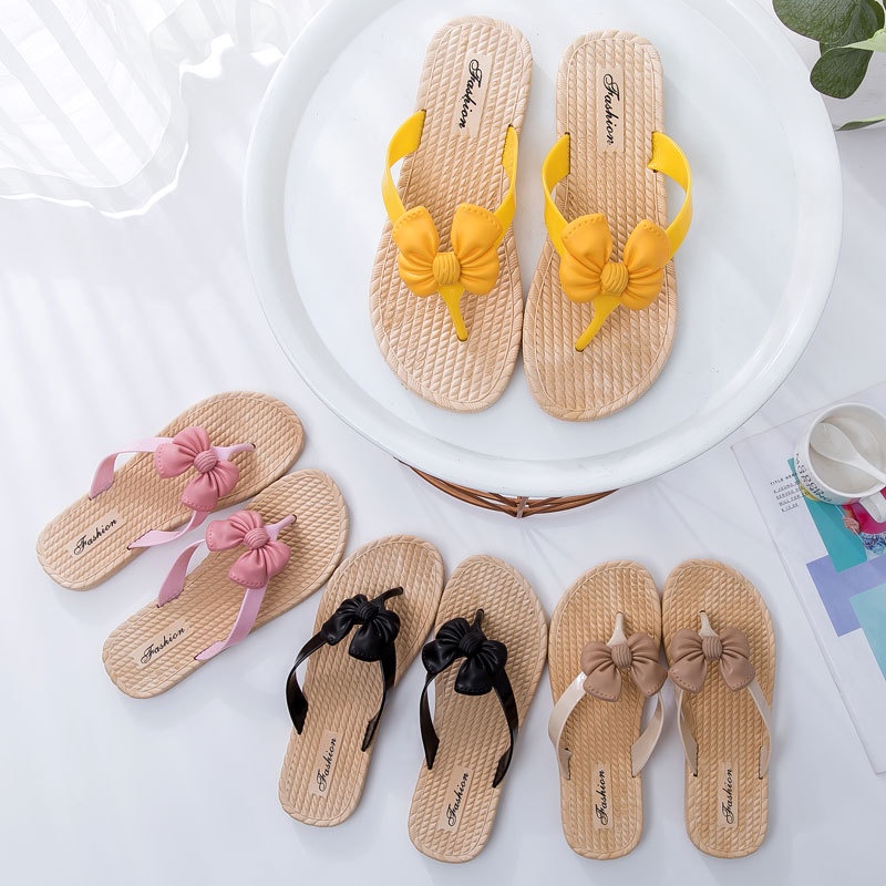 รองหูหนีบ 452 รองเท้าเกาหลี ดีไซร์โบว์ น่ารักกรุบมากค่ะ มี4 สีด้วยกัน