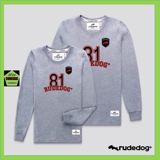 Rudedog เสื้อแขนยาว ชาย หญิง รุ่น Under81 สีเทาอ่อน