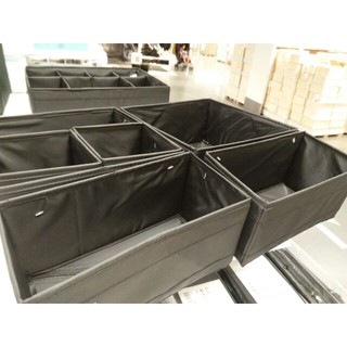 My HomeIKEA SKUBB set of 6, กล่องผ้าจัดระเบียบลิ้นชัก 6 ชิ้น สีดำ