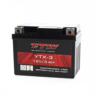 TTW (ทีทีดับบลิว) YTX-3 แบตเตอรี่รถจักรยานยนต์