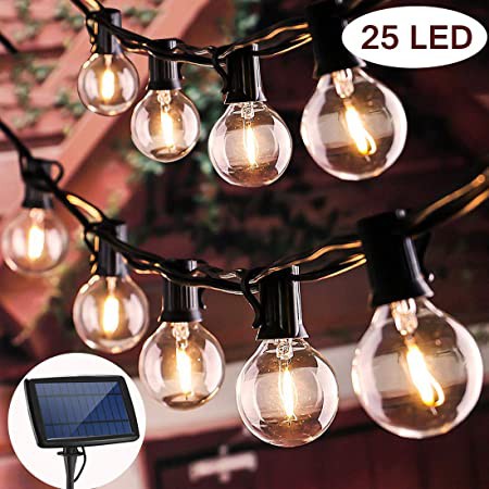 NEWไฟปิงปองสายแพ ระย้า LED SOLAR STRING LIGHT โซล่าเซลล์ 24 ดวง LED รุ่น G40 พร้อมแผงโซล่าเซลล์ และแถมฟรีหลอดสำรอง 1หลอด