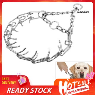 ♦RAN♦Adjustable Alloy Prong Large Dog Pet Training Stimulate Chain Choke Collar