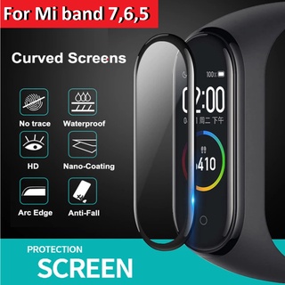 3D Screen Protector ฟิล์ม Xiaomi Miband 7 , Mi band 6, Mi band 5 Full Cover ฟิล์ม Mi band 7 Screen Protector