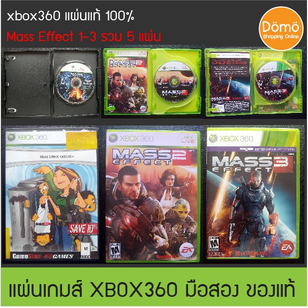 แผ่นเกมส์ xbox360 ชุด Mass Effect 1 2 3 ของแท้ จากอเมริกา สินค้ามือสอง แผ่นแท้ 100% Original พร้อมกล่อง ขายยกชุด