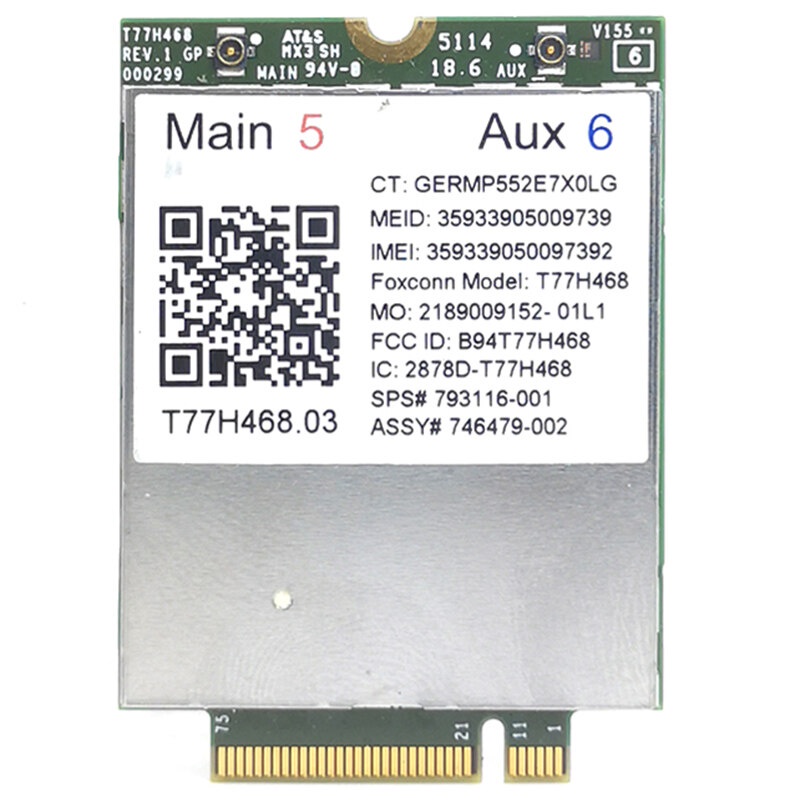 4G Module LT4211 T77H468 GOBI5000 LTE/EV-DO/HSPA+WWAN Card SPS:...........