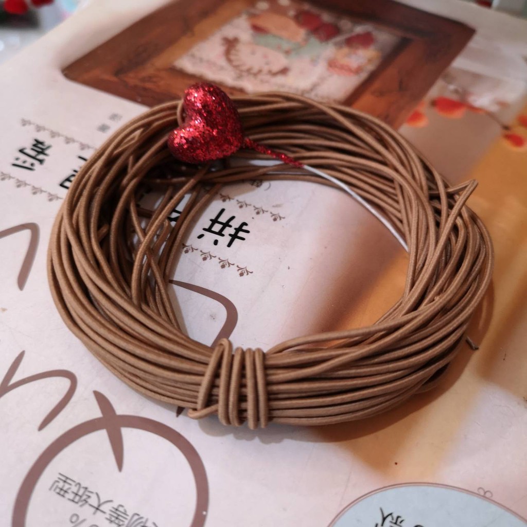 1.5mm 1y 1pcs แบ่งตัดขนาดเล็ก 90cm ยางยืด เส้นกลม สี ยางยืดเส้นกลม เอนกประสงค์ ขนาด 1.5 มิล