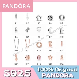 Pandora เครื่องประดับเงิน 925 จี้ซิลิโคน รูปหัวใจ ของขวัญวันเกิด สําหรับสุภาพสตรี p825