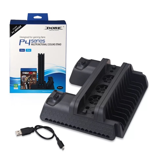 Stand Ps4 Slim,Pro แท่นวาง+ชาร์จจอย Ps.4 DOBE ของแท้ [Stand for Ps4] [ขาตั้ง ps4 3 in 1] [ขาตั้งPS4] [PS4 Stand]