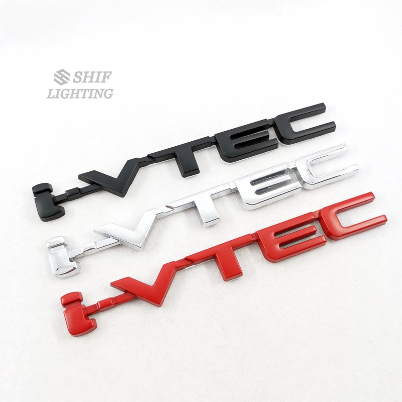 1 x โลหะ i-VTEC iVTEC ตัวอักษรโลโก้รถ Auto Emblem ด้านหลังป้ายสติกเกอร์รูปลอกสําหรับ iVTEC Honda