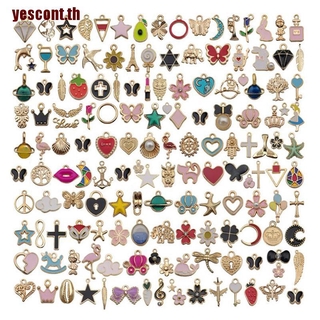 【yescont】จี้ดอกไม้ สัตว์ ผสมเคลือบ เครื่องประดับสร้อยข้อมือ DIY