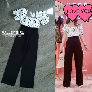 จั๊มสูทขายาว งานป้าย Valley girl sizeS ***มือ1ป้ายห้อย