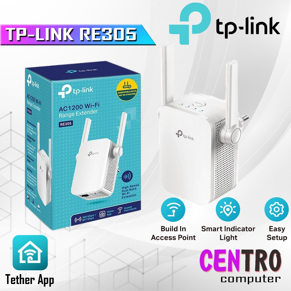 TP-LINK RE305 DUAL BAND RANGE EXTENDER EXPANDER WIFI WIRELESS - TPLINK RE305 DUAL BAND