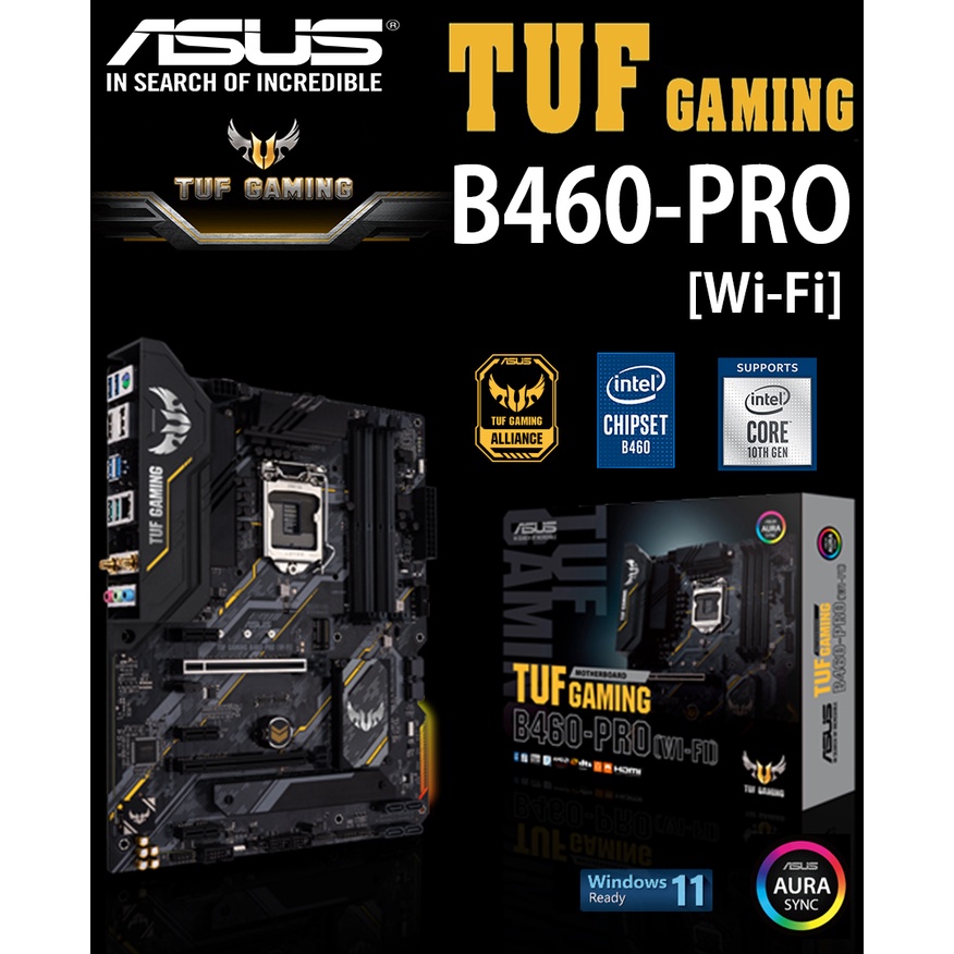 Mainboard INTEL ASUS TUF GAMING B460-PRO (WI-FI) (Socket 1200) มือสอง พร้อมส่ง แพ็คดีมาก!!! [[[แถมถ่
