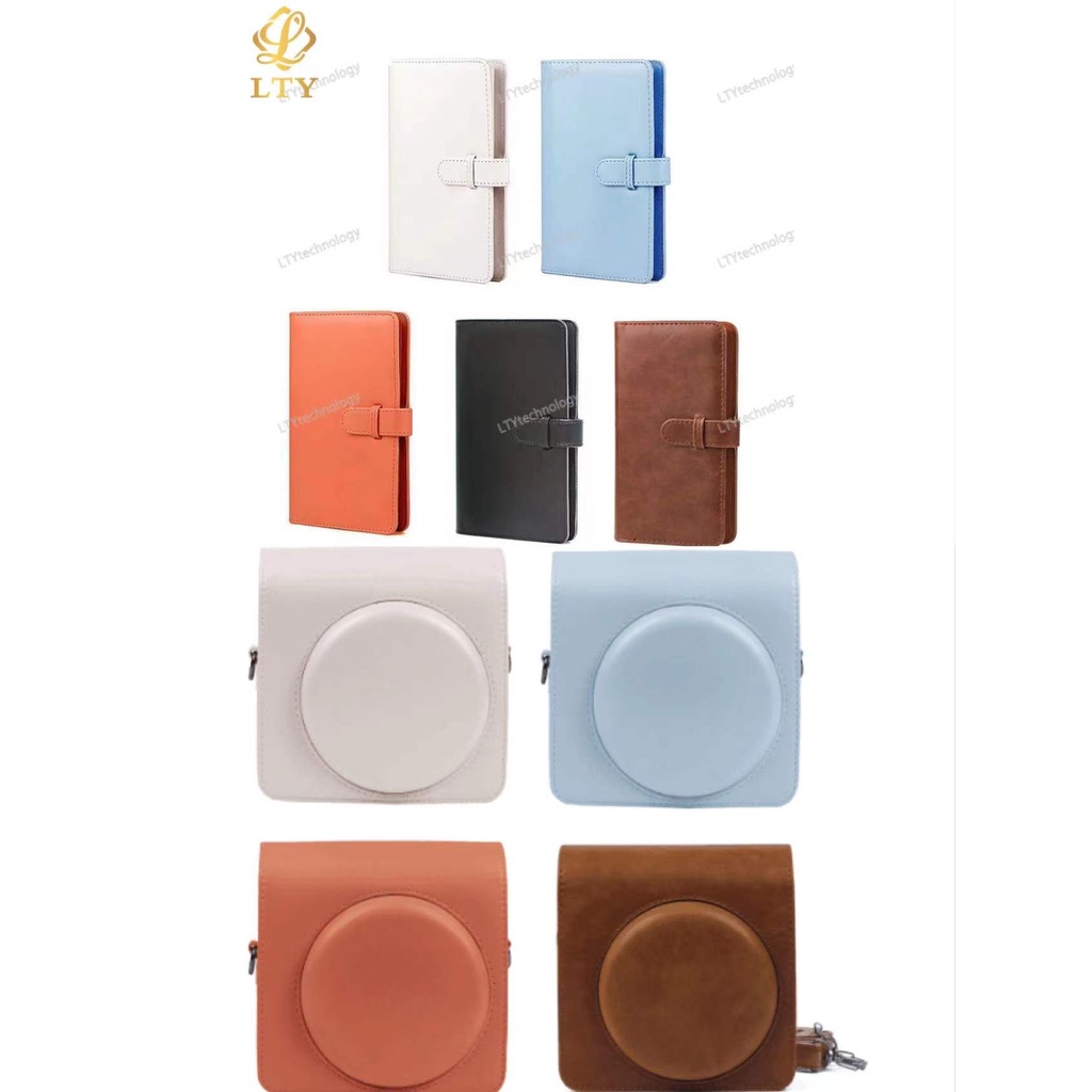 กระเป๋าเคสกล้องทรงสี่เหลี่ยม Sq1 + อัลบั้มสําหรับ Fujifilm Instax Sq1
